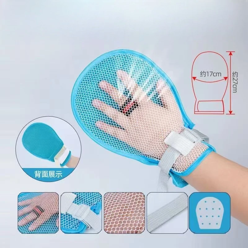 Hand Control Mitts Dementia Anti-Scratch Wrist Fixation Restraint Gloves Wrist Strap for Patients Woman Man Elder Prevent Injury