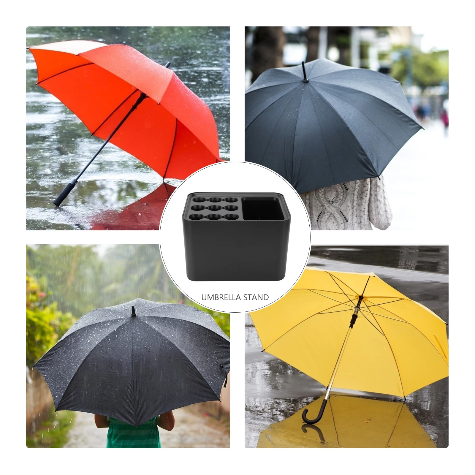 

1pc Umbrella Storage Rack Stand No Drill Floor Mount Self-Draining Water Collection Creative Household Supply Decorative