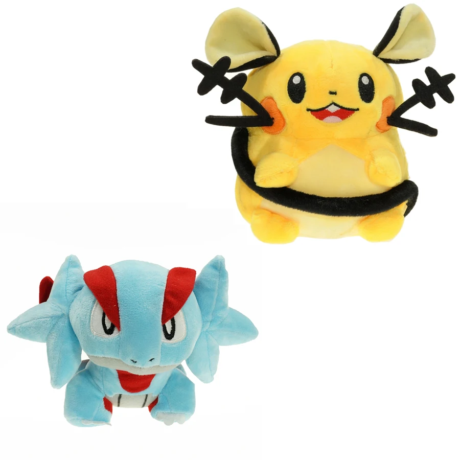 

Новая плюшевая кукла-фигурка Pokemon, игрушки для детей, мягкие 14 см, милый подарок для мальчиков и девочек, саламация Дедена