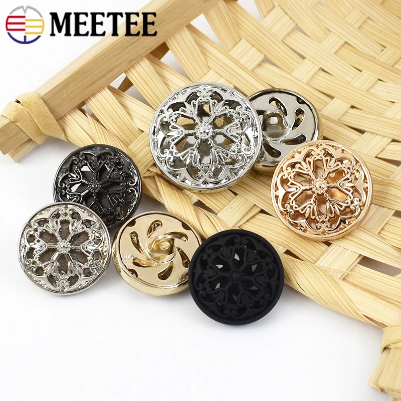 10/20pcs Metall hohl Blumen knopf für Kleidung dekorative Schnalle Mantel Jacke Anzug Hemd Reparatur Nähen Kurzwaren Zubehör