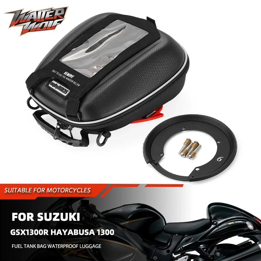 Bolsa para depósito de combustible y aceite de motocicleta, soporte de navegación para Suzuki GSX-R 1000, 750, 600, GSX1300R, Hayabusa 1300, SV650,