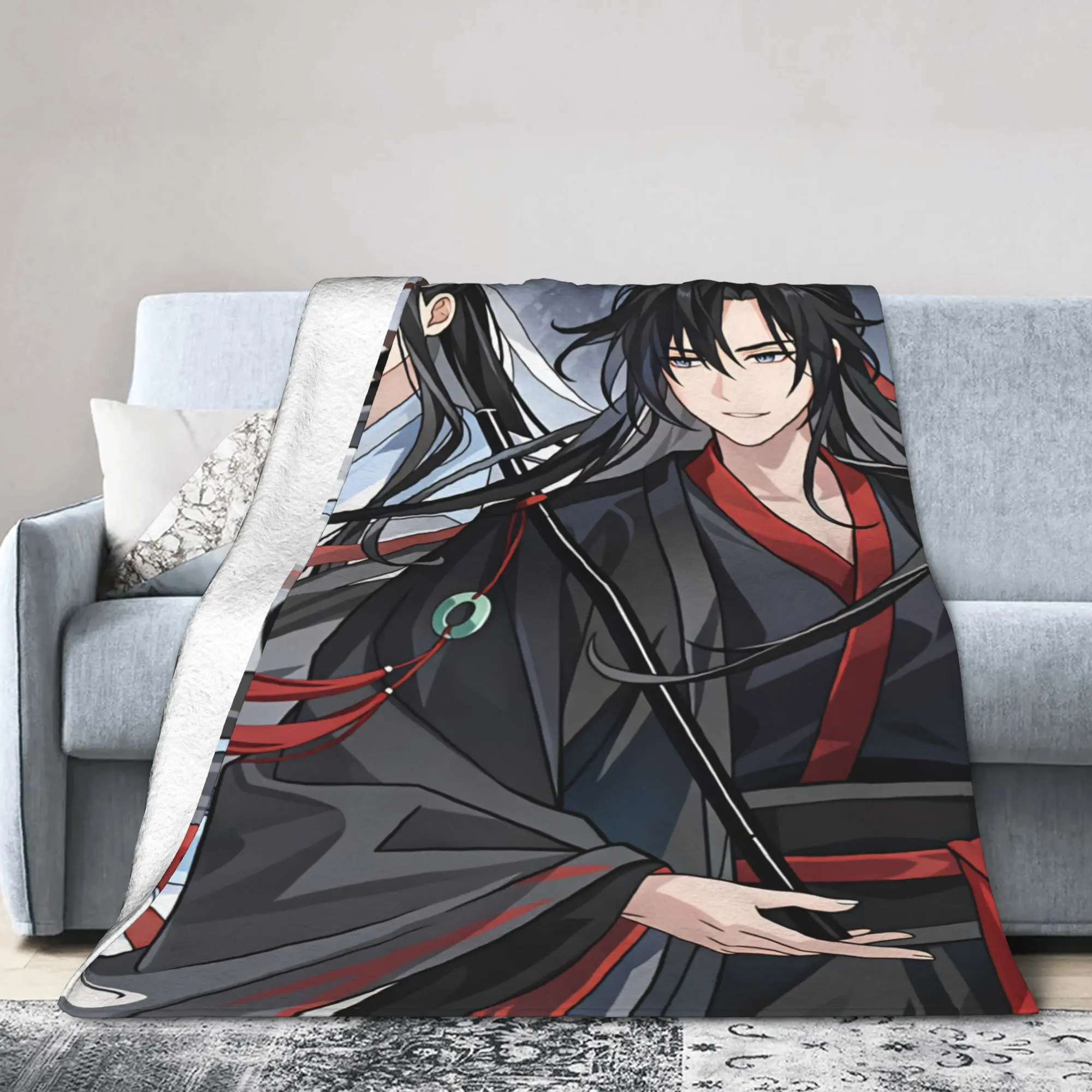 WangXian Bunny Mo Dao Zu Shi The Untamed Blanket Quality Warm Comfy  Throw Blanket Winter Travel Car Living Room Bedspread