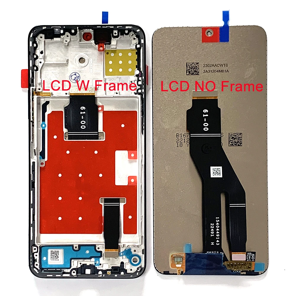 6.7 ''originale per Huawei Honor X8a Display LCD CRT-LX1 Touch Screen Digitizer per Honor X8a Display CRT-LX2 CRT-LX3 Frame