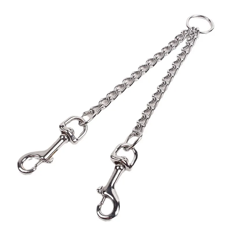 

Double Dog Leash For Two Dogs Stainless Steel puppy Dog Coupler For Walking Training small Medium Large big Two Dogs lead