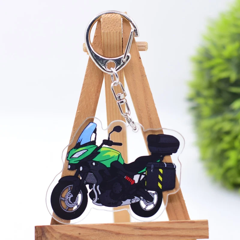 Motorcycle Keychain Clear Acrylic Key Chain Pendant Accessories