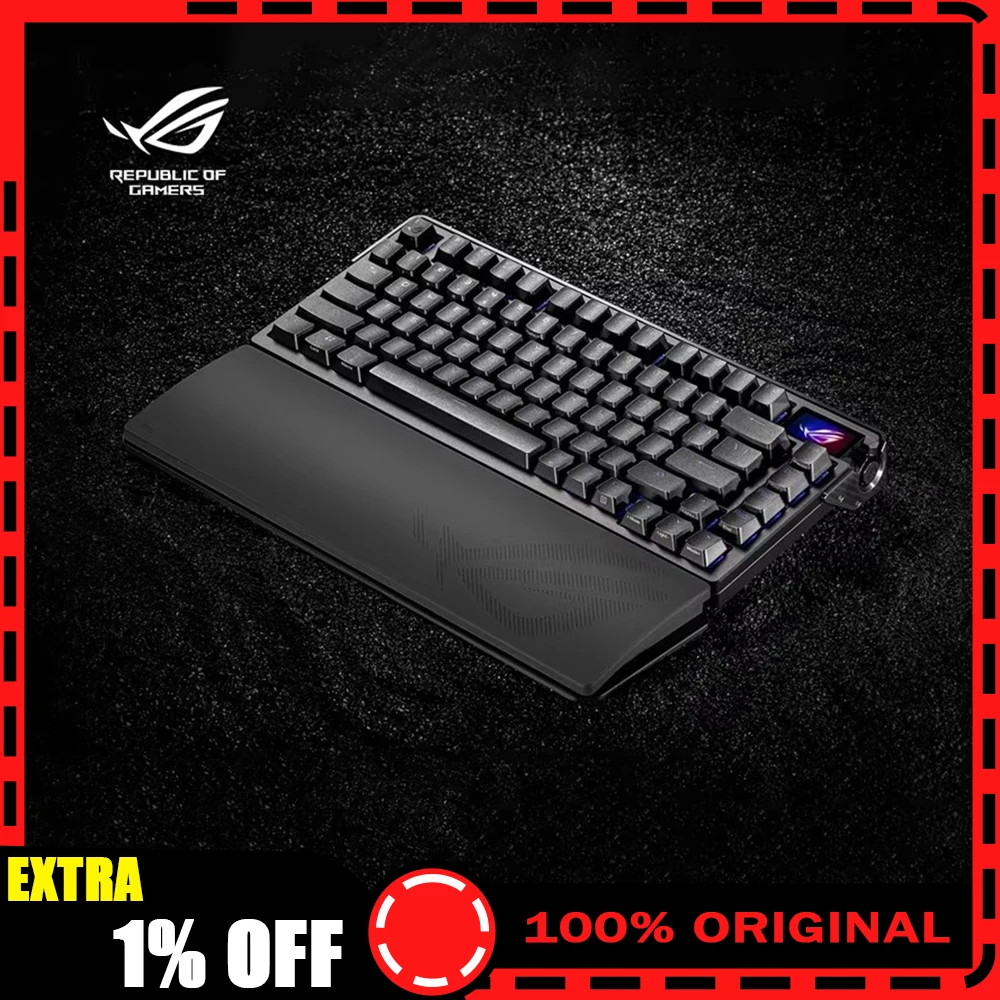 

Механическая клавиатура ROG Azoth Extreme 8KHZ SPEEDNOVA с беспроводным подключением, три режима работы, универсальный приемник, Gasket-крепление, Hot-Swap, для ПК