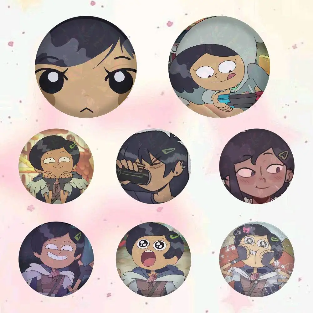 Anime Figure Marcy Wu Badges Button Round Creative Pin Brooch Badge Bag Decor Accessories Fans Collect Friends Gifts