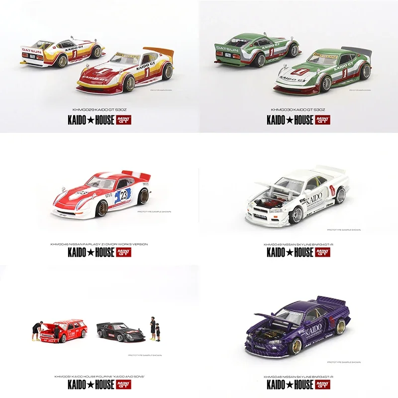 Kaido House + MINIGT Datsun KAIDO Fairlady Z Kaido GT V1 Alloy Car Diecast Metal Model 1/64 Kids Xmas Gift Toys for Boys