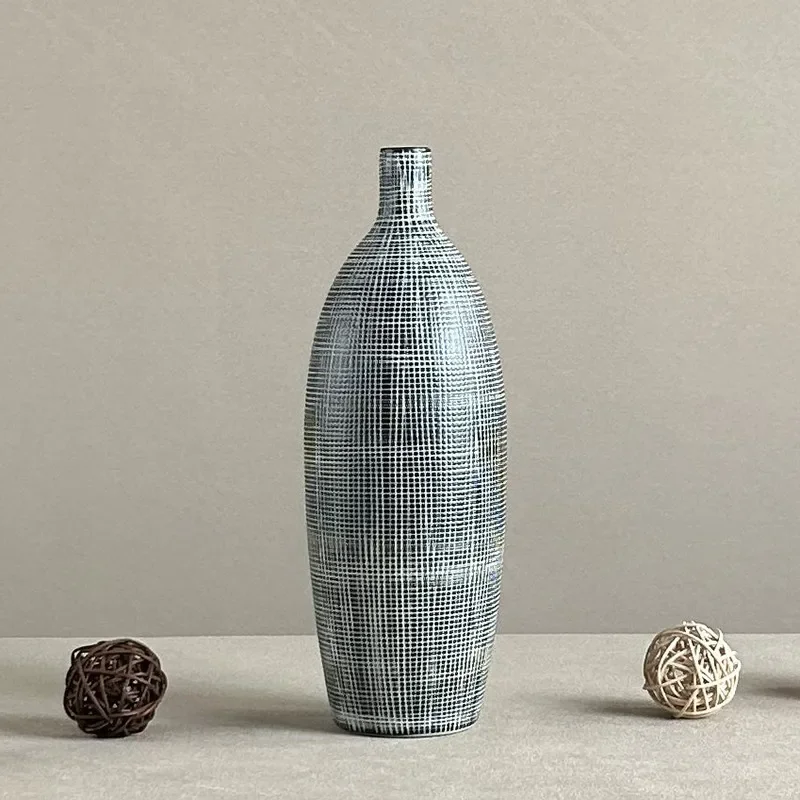 for Jingdezhen Wabi Sandy Wind Coarse Pottery Retro Small Vase Japanese Old Pottery Chinese Ceramic Flower Ware Living Room