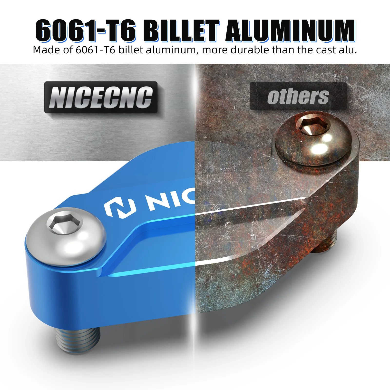 NICECNC Für Yamaha Raptor 700 YFM700 2015-2026 ATV Feststellbremsen-Abdeckplatte für YFM700R 2011-2026 2009 YFM700RSE Aluminium – Detail 9