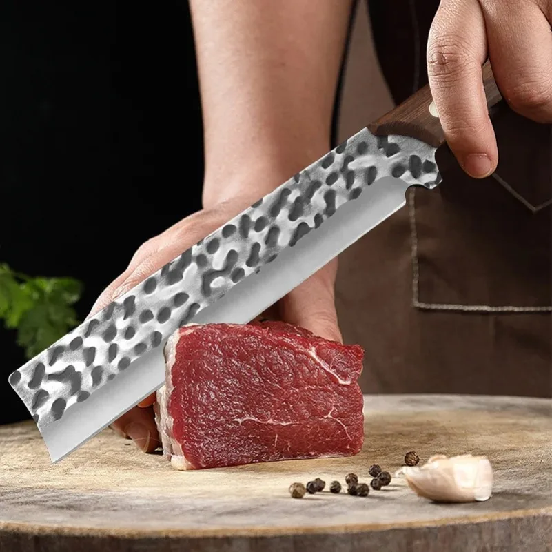 Chop Bones Chopping Knife Slicing Vegetables Slaughter Butcher Knife Hand Forged Kitchen Knives Chef Cleaver Meat Utility Knife