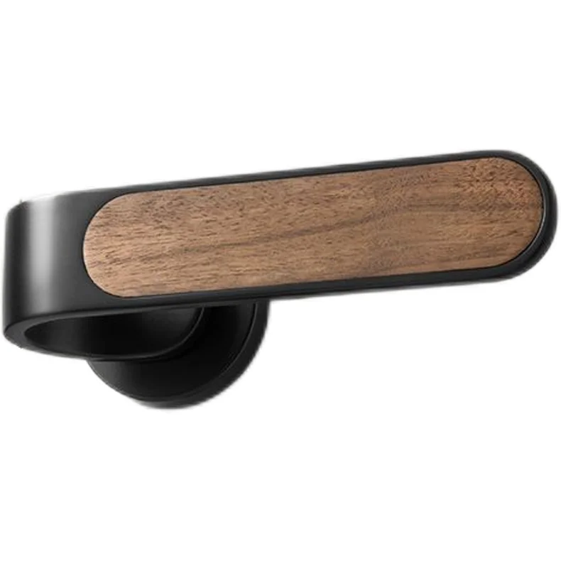 Solid Wood Wood Grain Universal Split Magnetic Silent Door Lock Simple Interior Bedroom Household Door Handle