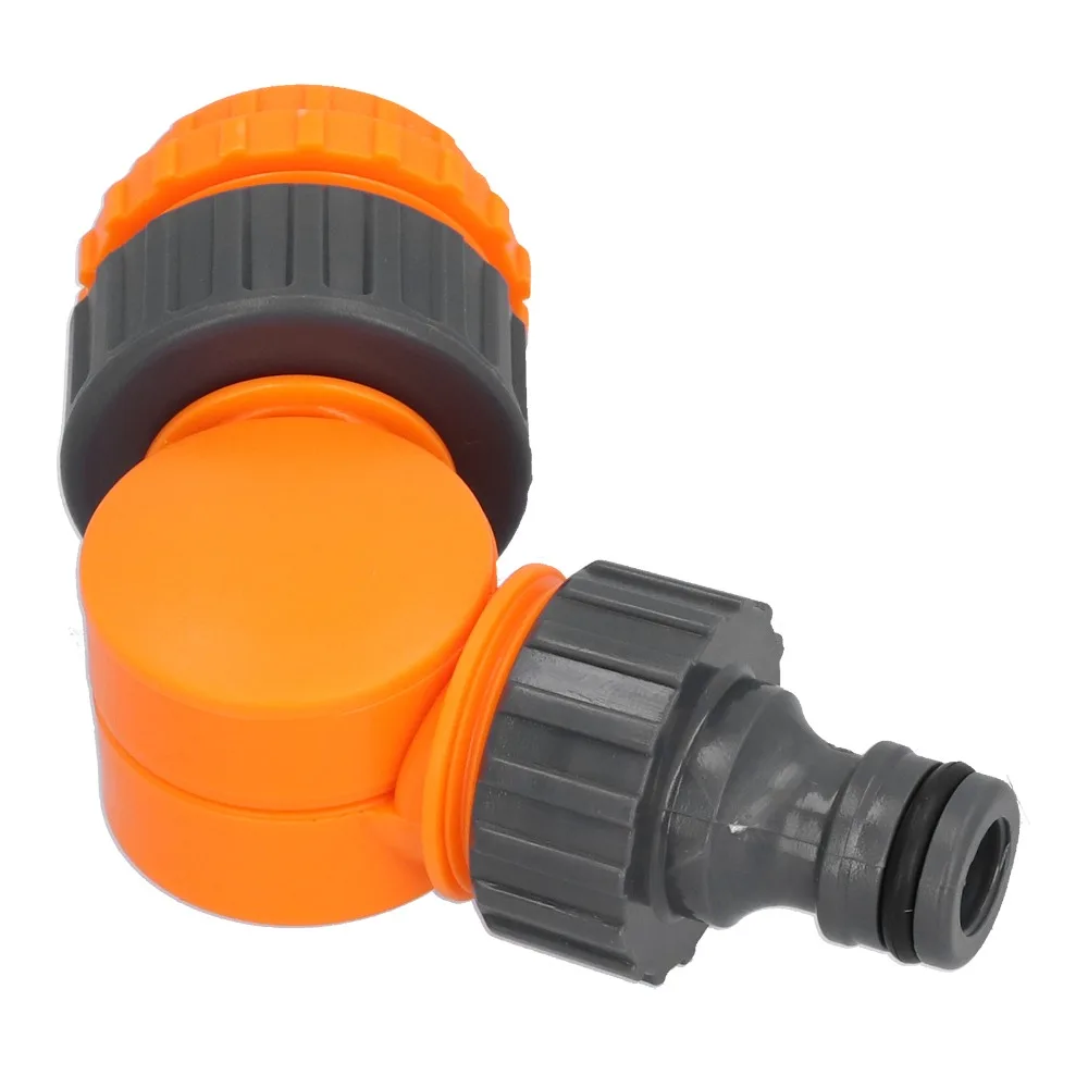 2PCS 180 Degree Rotating Hose Connector Plastic 3 Size Inlets Water-tap Quick Connector Elbow Irrigation Hose Connector