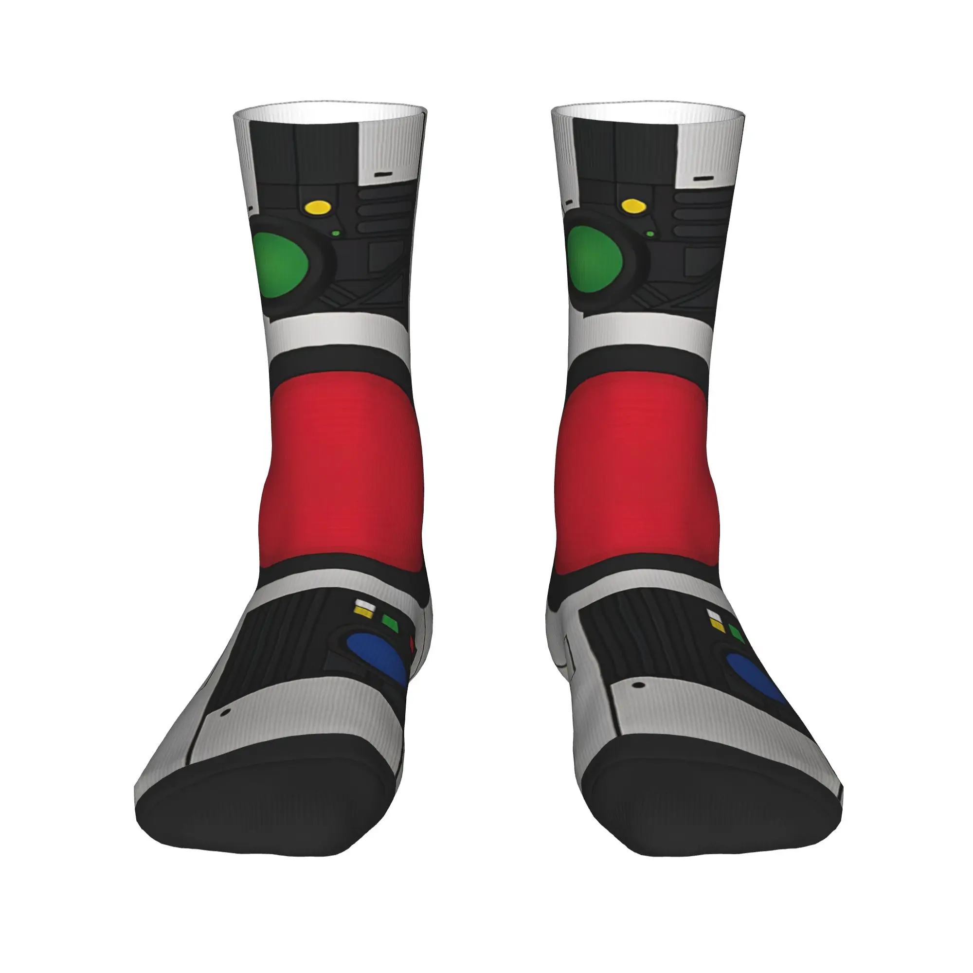 Funny Sock Bandai Kamen Rider Black Belt Driver  Vintage Quality Pattern Printed Men Crew Socks Casual Men's Socks