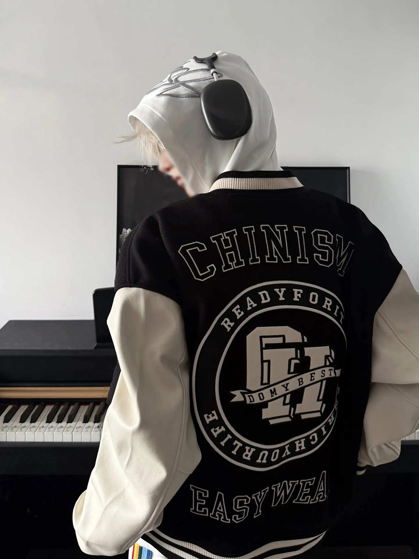 

Мужская бейсбольная куртка Bla с принтом и цветными блоками, модная верхняя одежда Cleanfit, трендовый топ, уличная одежда, осенняя коллекция