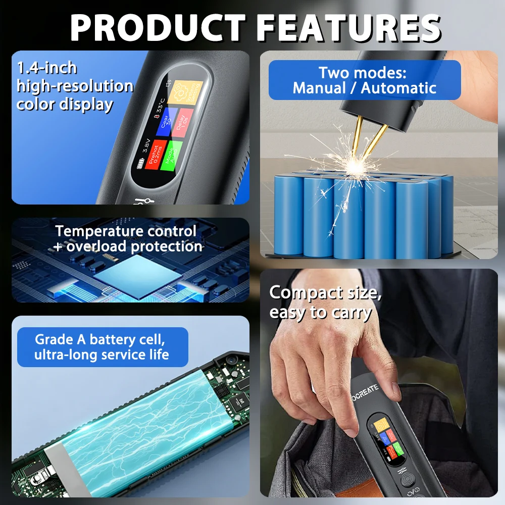 3360W Handheld Dual Pulse Spot - Diy Electronics Spot Welder ulasan dan harga