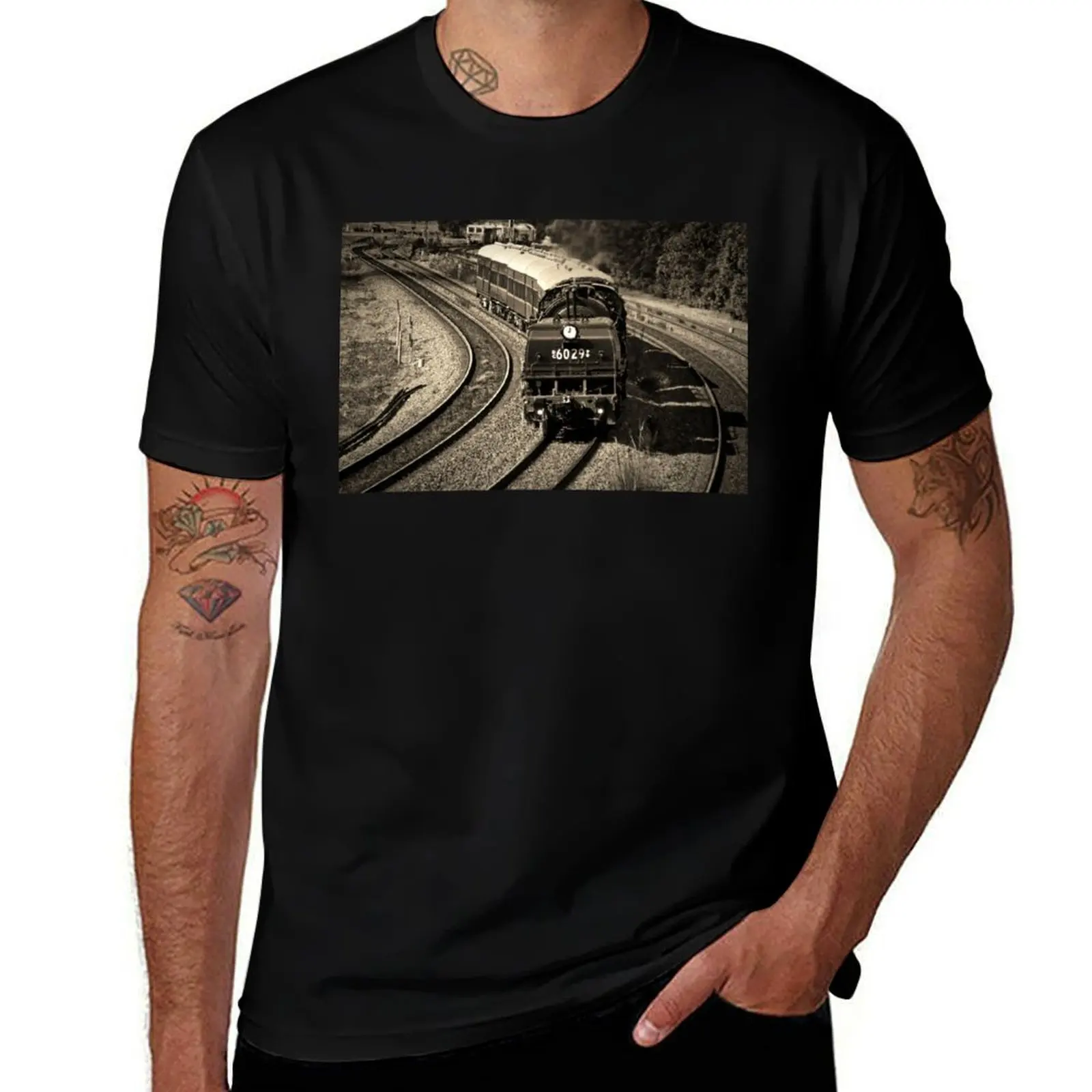 

Historic stem locomotive 6029 Garrett (vintage) T-Shirt anime tshirt clothes for a boy mens cotton t shirts