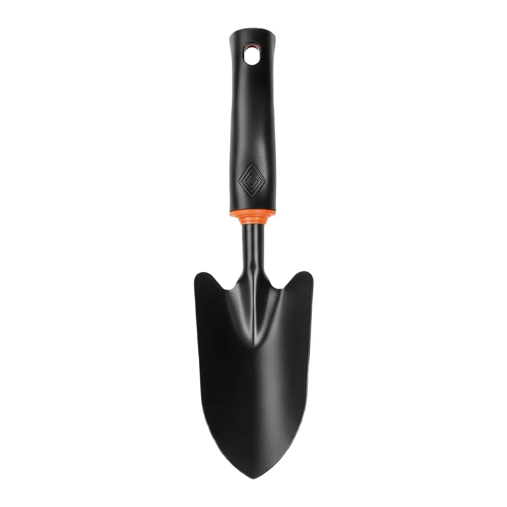 1pc Gardening Shovel Vegetable Planting Tools Coated Dual-Purpose Hoe Shovel Black Plastic Handle Garden Tools Small Shovel