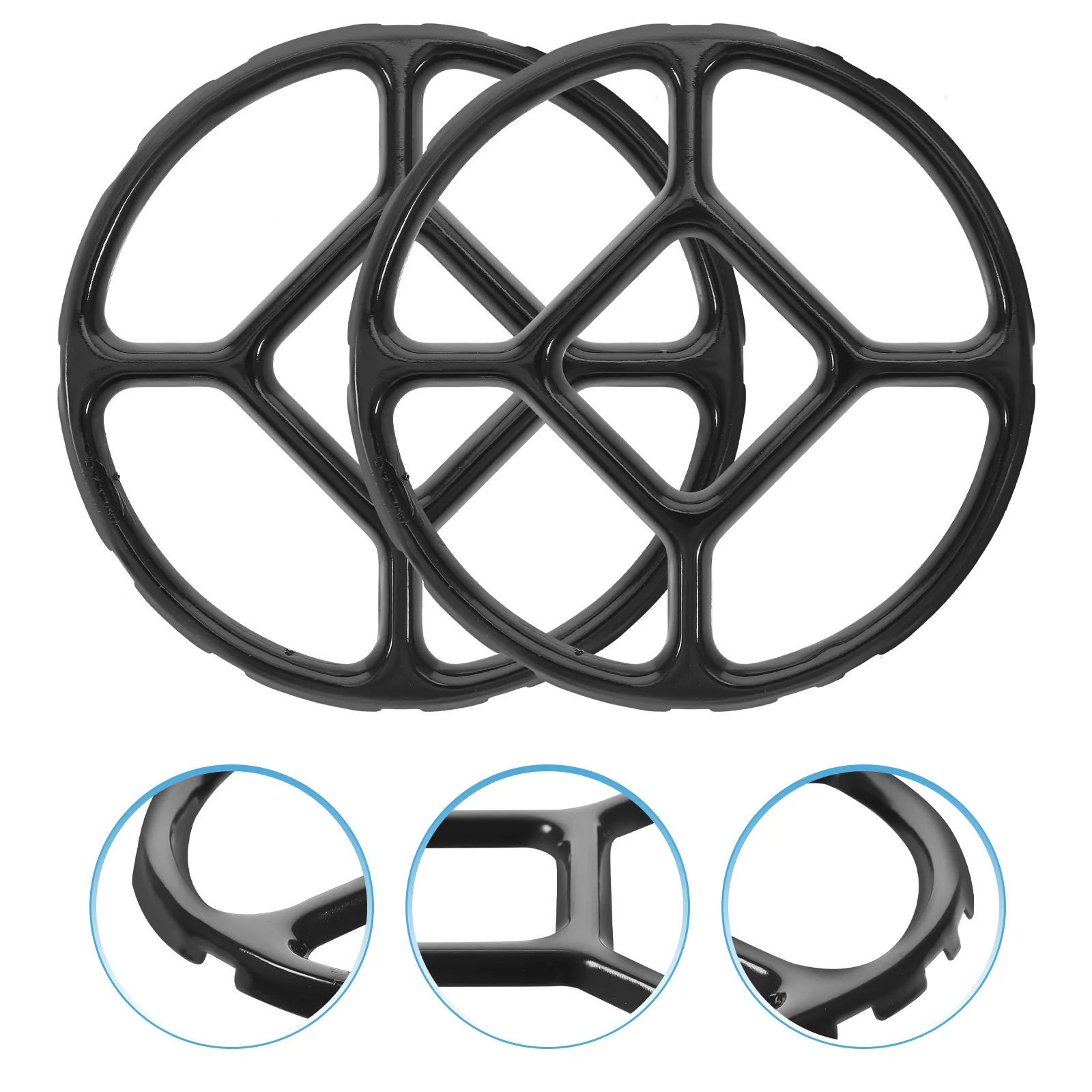 Callaron Metal Brackets 2Pcs Cast Iron Wok Support Ring Wok Rack Gas Stove Rack Accessories Kitchen Cooktop Range Pan