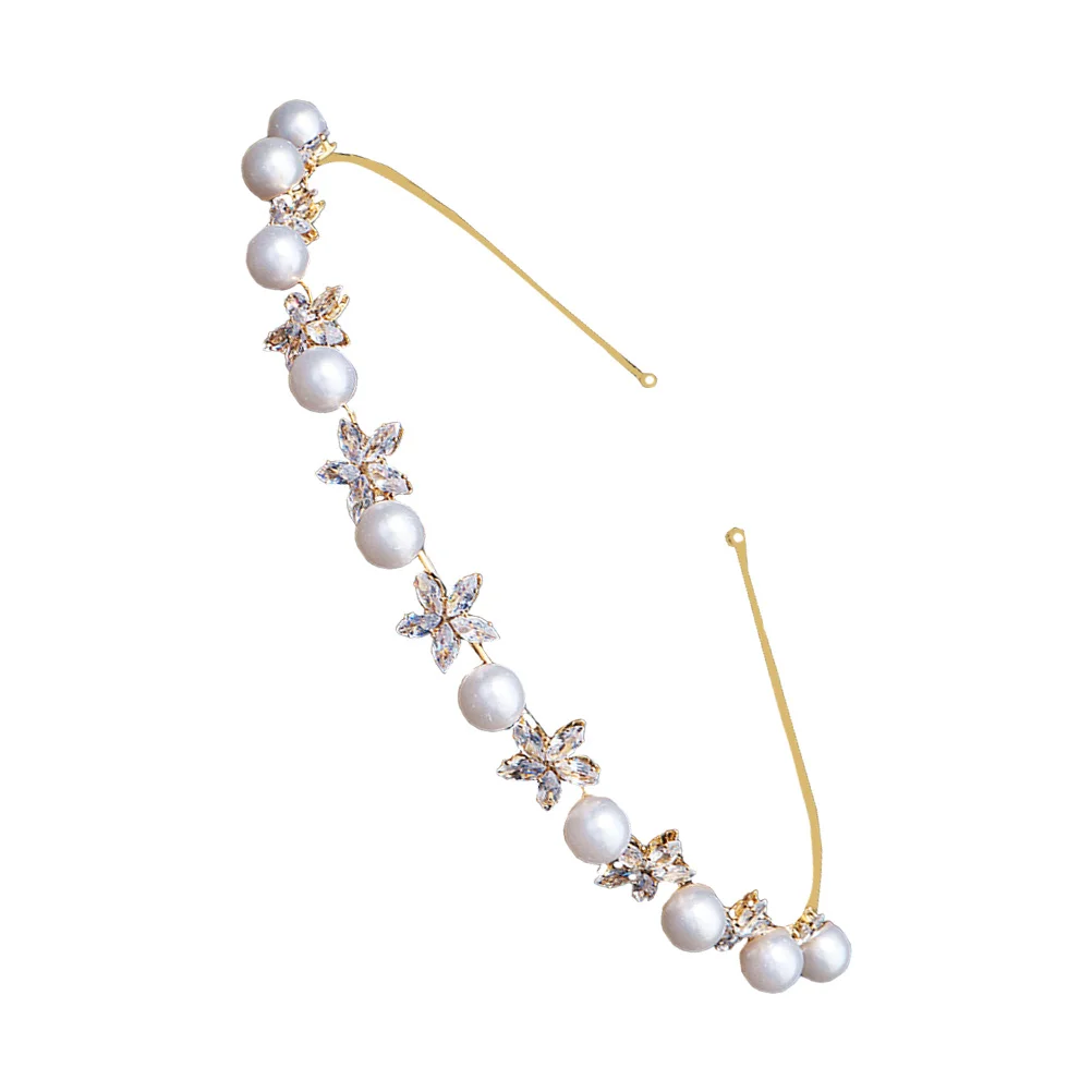 

1Pcs Pearl Flower Hair Clip Trendy Zircon Decoration Party Wedding Hair Accessory Elegant for Women Girl Headband