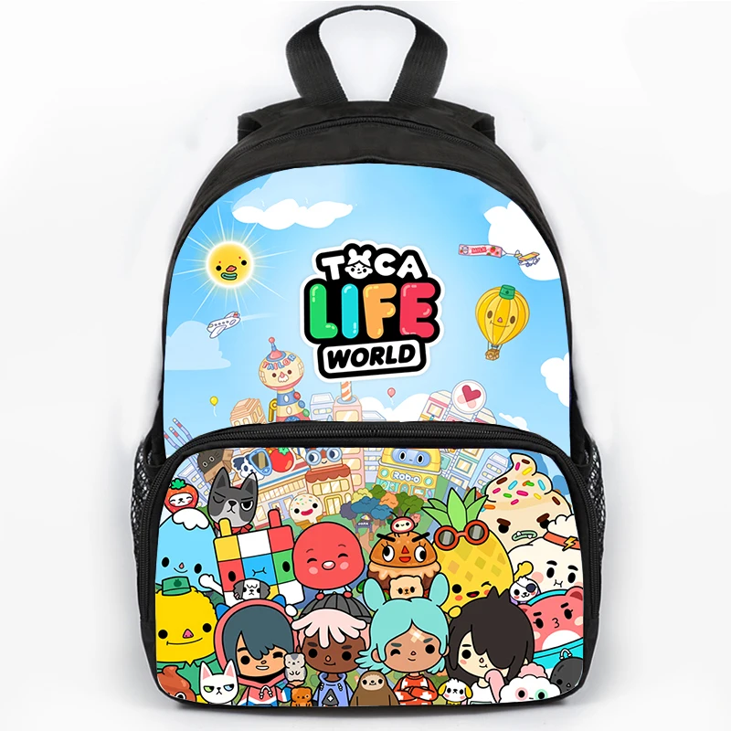 

New Toca Life World School Bags Boca Toca Children Backpack Boys Girls Cartoon Anime Schoolbag Travel Bag Waterproof Rucksack