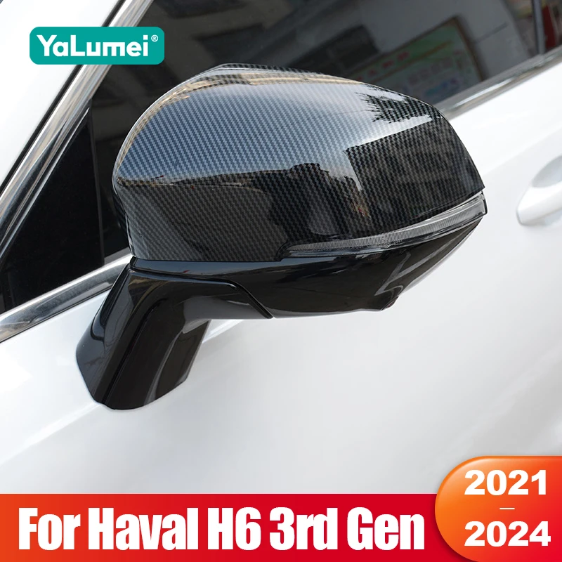 

For Haval H6 3rd Gen 2021 2022 2023 2024 GT PHEV Car Rearview Mirror Side Trim Cover Decoration Shell Accessories