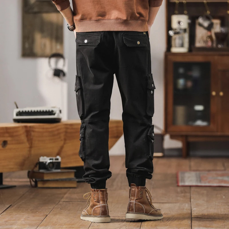 بنطلون عمل كاجوال فضفاض للرجال ربيع الخريف لحام خارجي مقاس كبير سروال شحن مريح مع جيوب متعددة #2