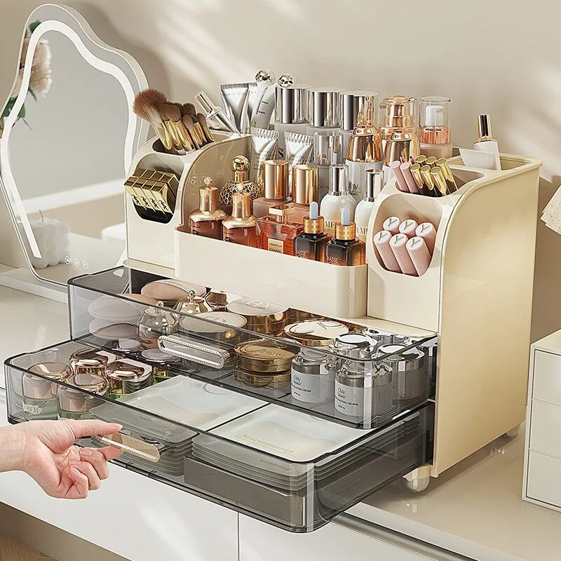 Suitable for Cosmetics Storage Box Accessories, Large-capacity Dressers, Lipstick Dust-proof Storage Shelves, Ornaments