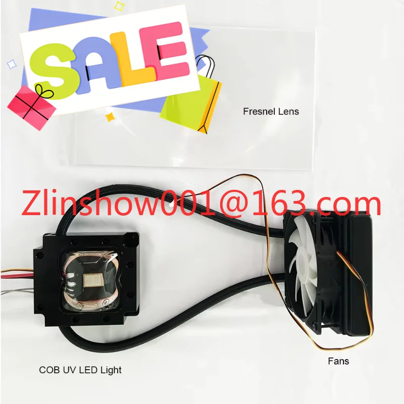 13.3 Inch Water Cooling System COB LED UV Array  405nm Parallel UV Light Source for 3D Printer