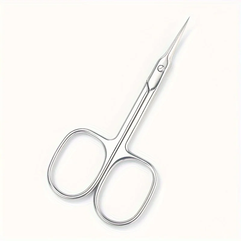 Stainless Steel Curved Tip Thin Blade Cuticle Scissors Nail Clippers Trimmer Manicure Tools Eyebrow Tools Dead Skin Remover image 4