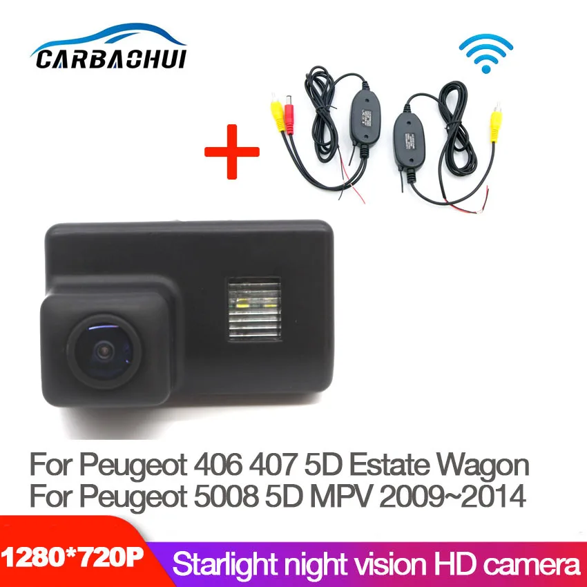 Car Rear View Reverse Backup Camera For Peugeot 406 407 5D Estate Wagon 1995~2008 5008 5D MPV 2009~2014 CCD full HD