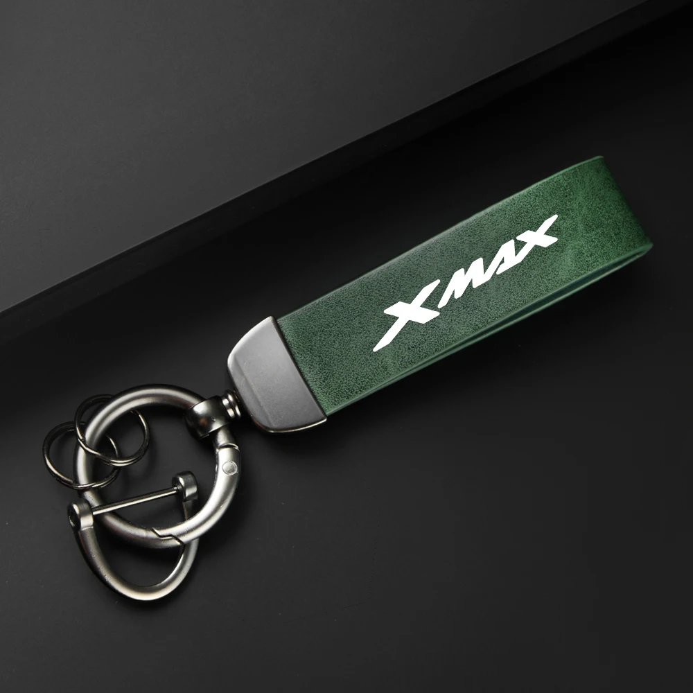 For Yamaha XMAX300 XMAX250 X MAX XMAX X-MAX 300 250 125 250 300 400 High-Grade leather Motorcycle Keychain Holder Keyring