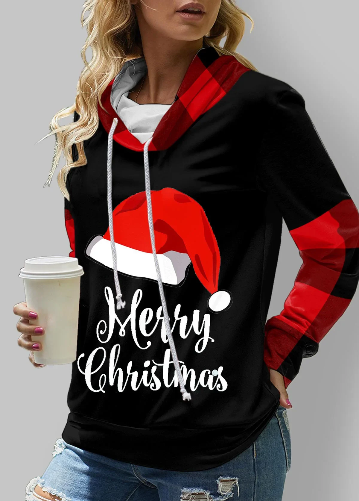 Women's Sweatshirt 3D Prints Christmas Theme Kawaii Graphics Long Sleeve T Shirt Casual Loose Fit O Neck Tee Long Sleeve Tops
