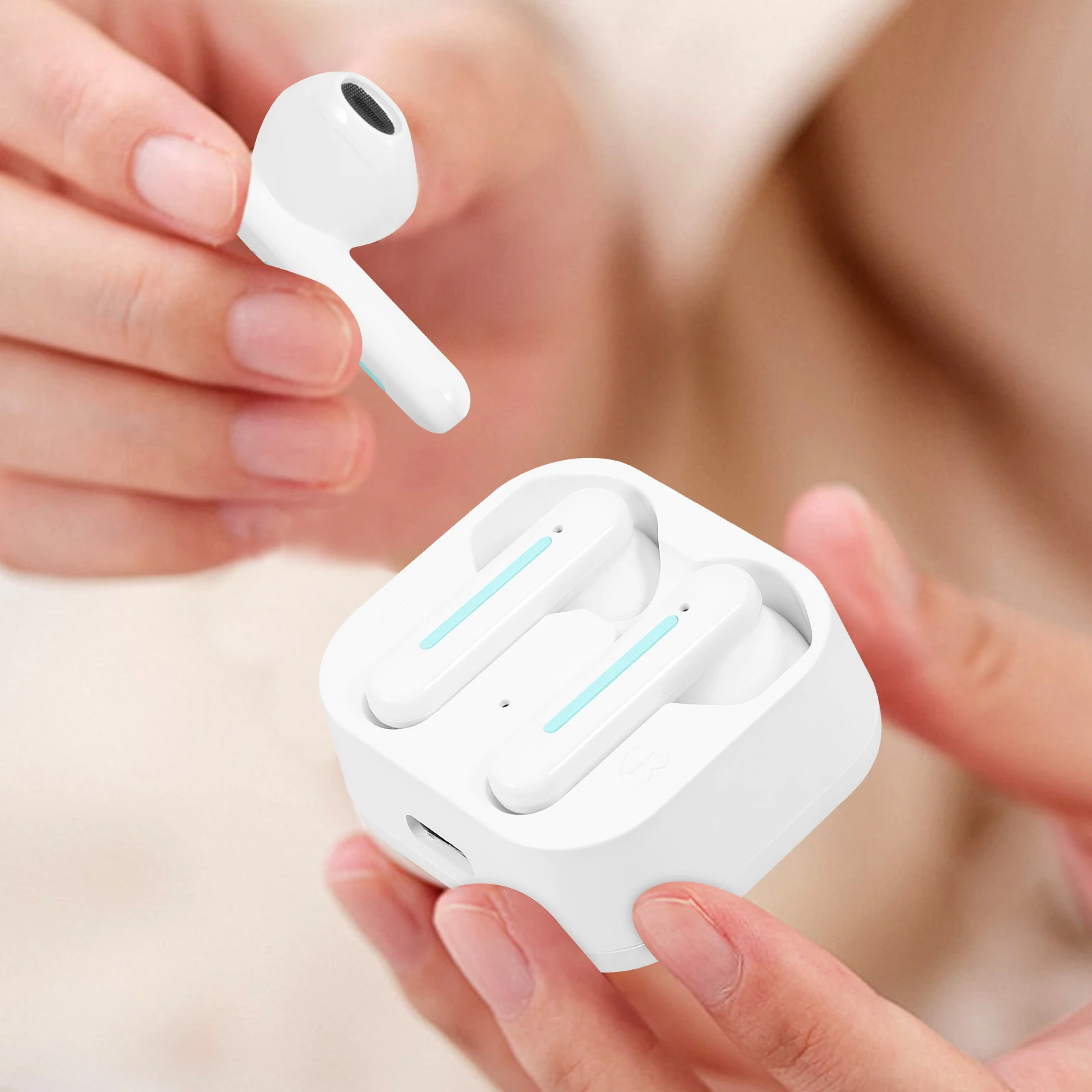 

Wireless Earbuds Headphones Portable Earpiece Running Music Fitness Cycling High Wireless Earphones Quality Sound