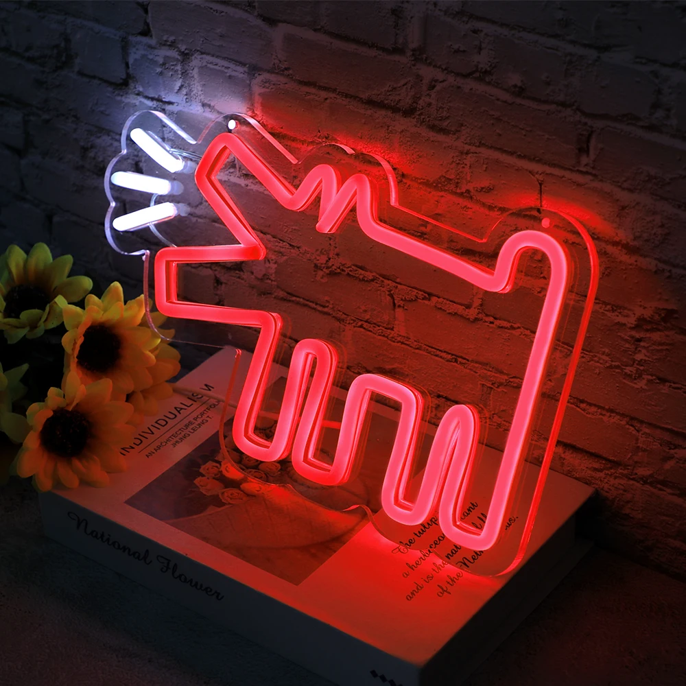 Imagem -03 - Cão Latindo Led Neon Sign Pet Shop Decor Luz Personalizada Presente para Pet Lover Decoração da Parede do Quarto Kids Room Night Light