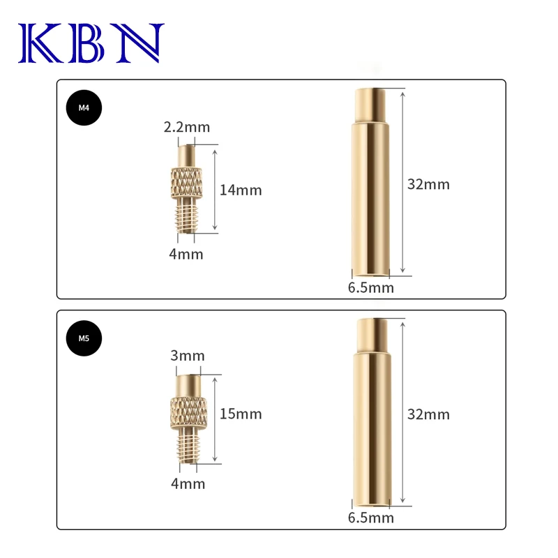 Heat Insert Nut Iron Tip M2 M3 M4 M5 M6 M8 Brass Thread Embedded Kit Heat Insertion Tool for Plastic 3D Printer Soldering Iron