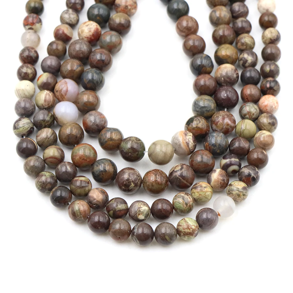 

4/6/8/10/mm Natural Money agate Beads Loose Spacer Bead for Jewelry Making Supplie DIY Energy Healing Bracelets Accessorie Gift