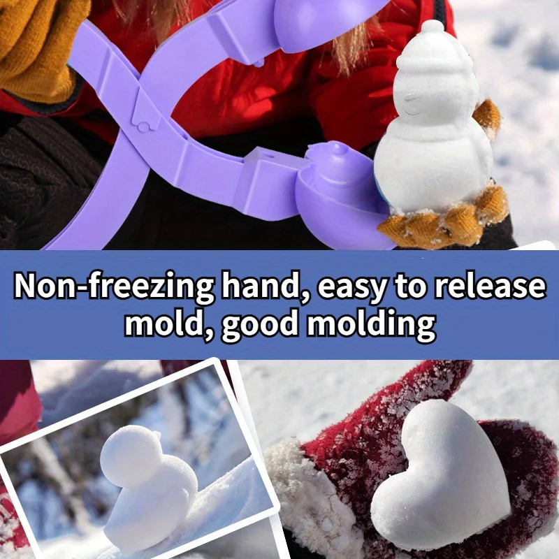 Duck Shaped Snowball Maker Clip Children Outdoor Plastic Winter Snow Sand Mold Tool For Snowball Fight Outdoor Fun Sports Toys