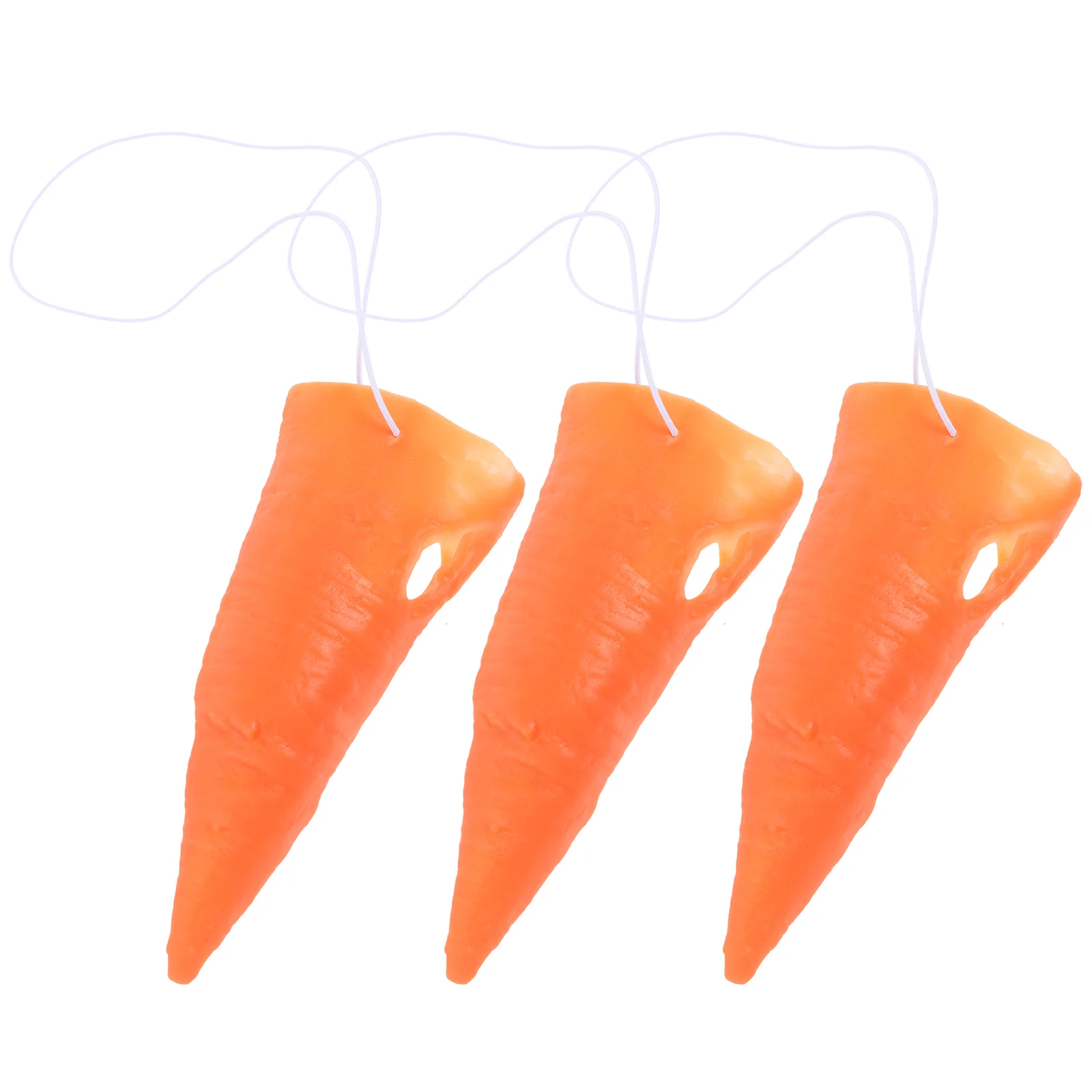 

3 Pcs Carrot Nose Carnival Supply Snowman Prop Fishing Net Fake Carrots Vinyl Christmas Decor DIY Child Hat Portable