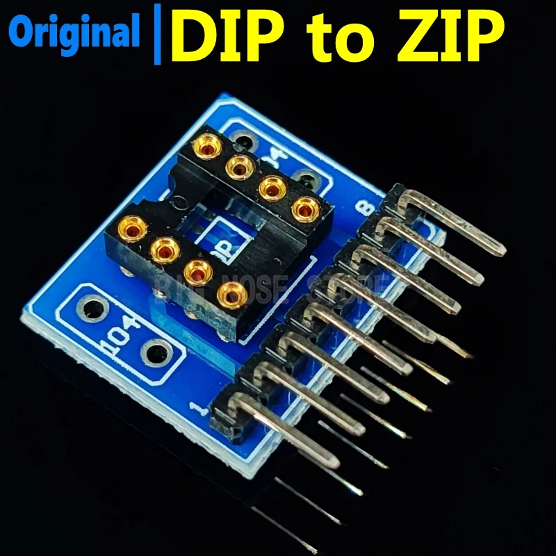 single-row ZIP SIP8 package convert to dual-row DIP8 socket OP AMP like NJM4558L NJM5532 4560 4580 4565 2114L HIFI audio upgrade