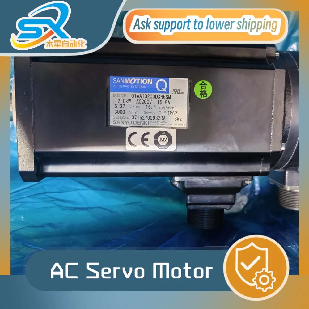 

100% ПРОВЕРЕННЫЙ, РАБОТАЮЩИЙ Серводвигатель переменного тока SANYO DENKI Q1AA10200DXR6SM 2.0 кВт. Гарантия качества и надежность поставки. Цена договорная.