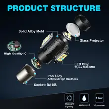 LED Auto Bulbs 1156 P21W 12V-24V #2