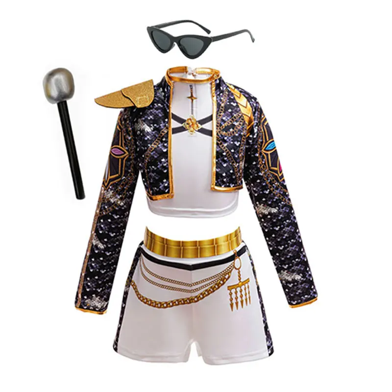 Kinderen Koreaanse zanger danskostuum set Halloween carnaval cosplay outfit meisjes toneelvoorstelling rollenspel kleding