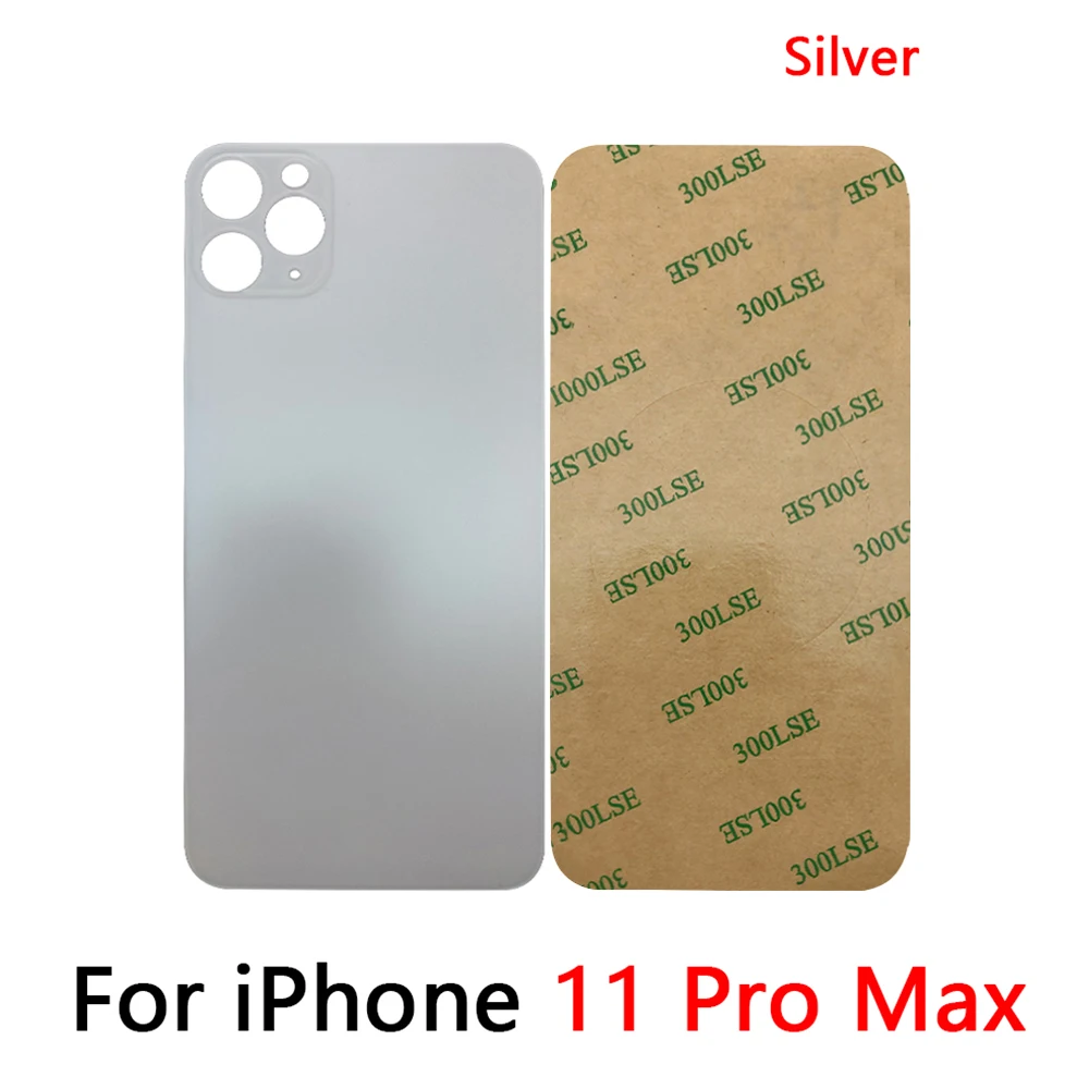 IPhone 11 pro max, 5個,大型穴,接着剤付き,スペアパーツ,新品用ガラスバックカバー