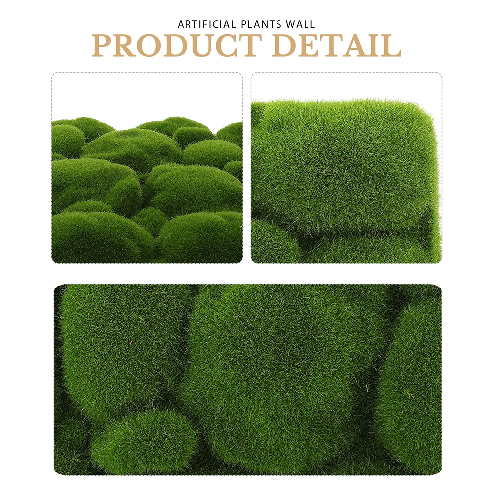 

3Pcs Fake Moss Foam Board Greenery Decor Indoor Wall Wedding Flower Arrangement Plants Moss Wall