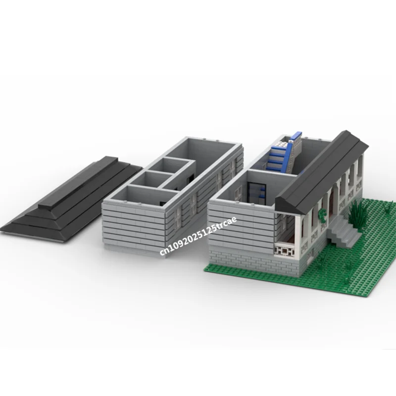 새로운 1849개 조각 도시 핫 스트리트 뷰 모듈형 미국식 집 모델 블록 DIY 창의적 아이디어 어린이 장난감 생일 선물
