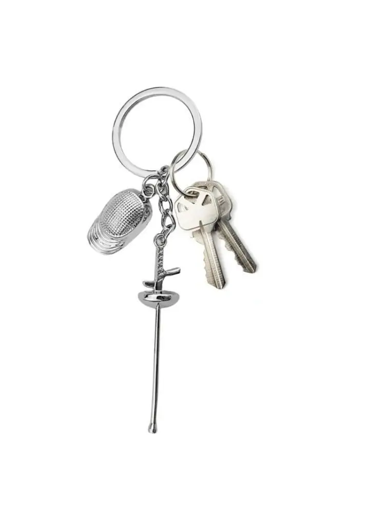 31BB Künstlerischer Fecht-Anhänger, Schlüsselanhänger, Metall-Schlüsselanhänger, Schmuck für den täglichen Gebrauch