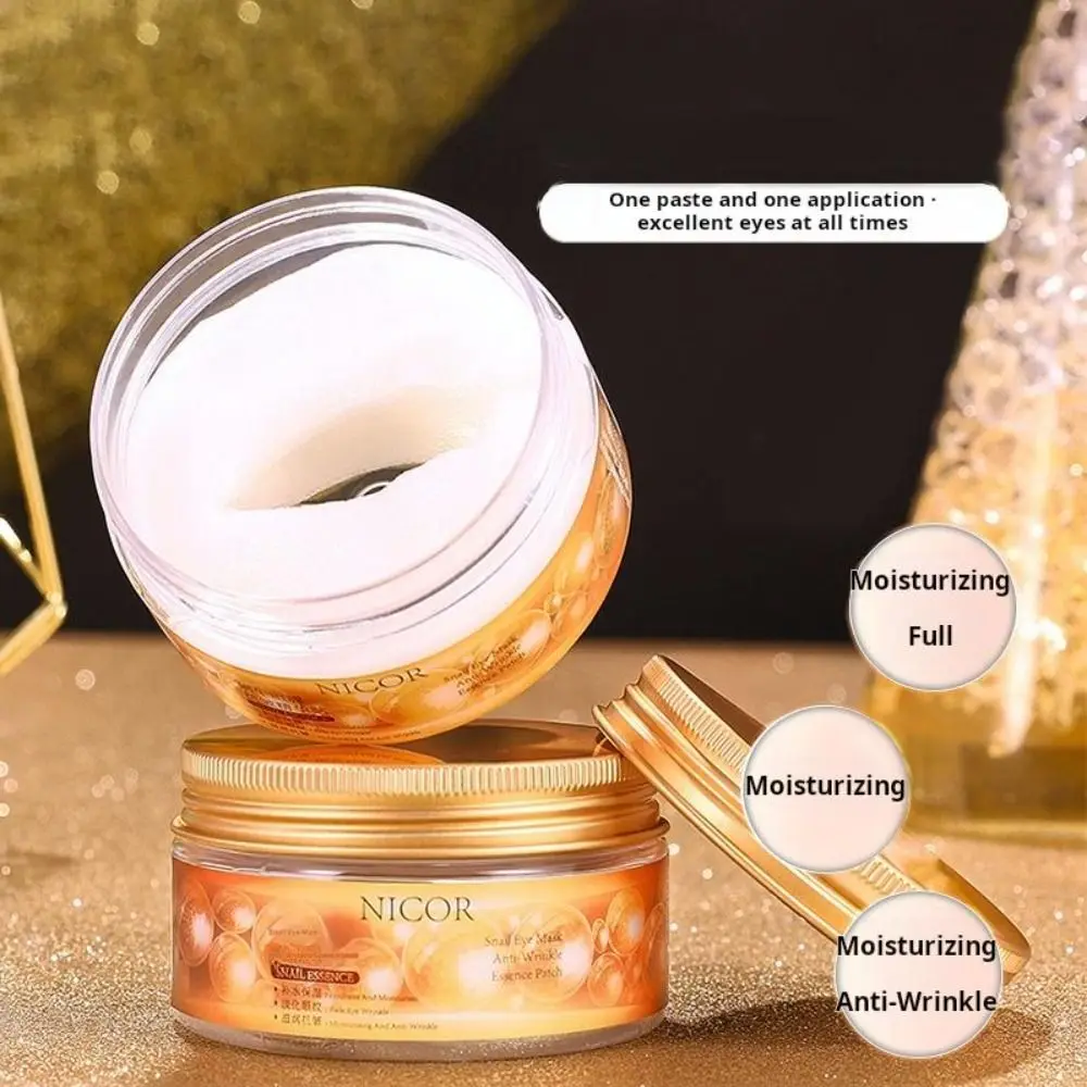 40 Uds nueva mascarilla hidratante para ojos de Caracol reafirmante Reduce las líneas finas parches para los ojos antiojeras máscaras para los ojos cuidado diario