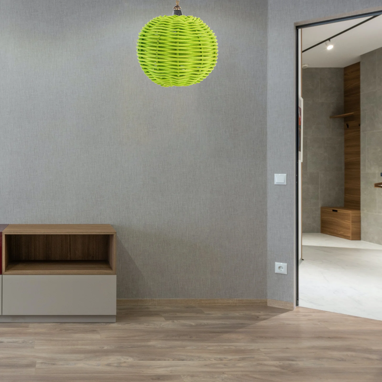 

2Pcs Woven Lamp Shade Rattan Lamp Cover Handcrafted Decorative Light Cover for Living Room Bedroom Study Kids Room