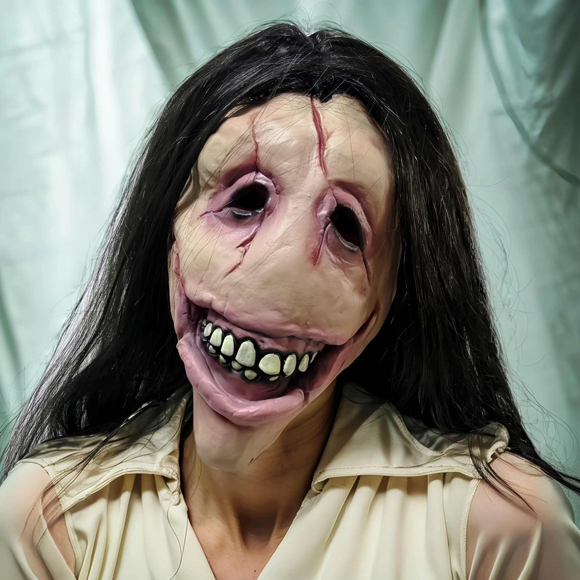 Women'S Accessories List - Halloween Horror Latex Face Slit Mouth